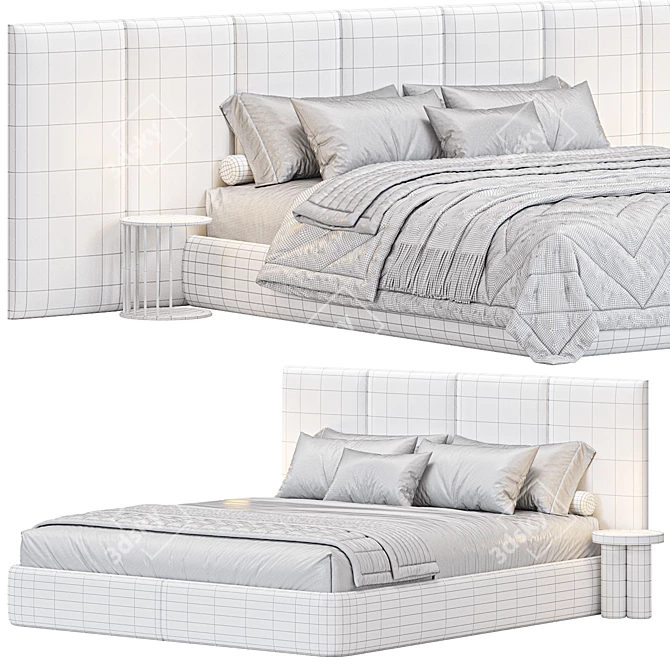 Flexteam SOMMIER Bed 2015 Millimeters 3D model image 6