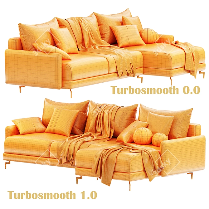 Modern Archi Corner Sofa Design 3D model image 7