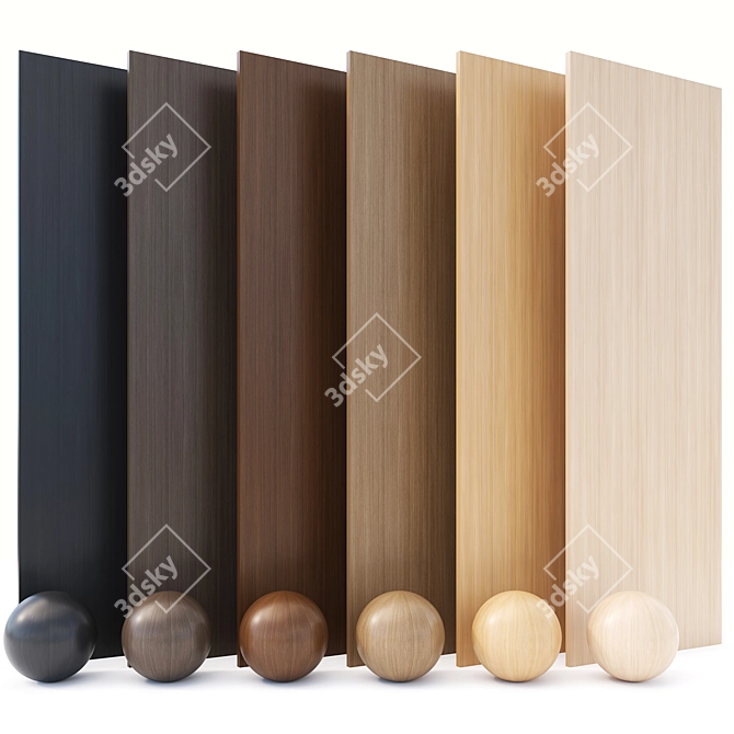 Enhanced Wood Veneer Texture - 6 Color 3D model image 7