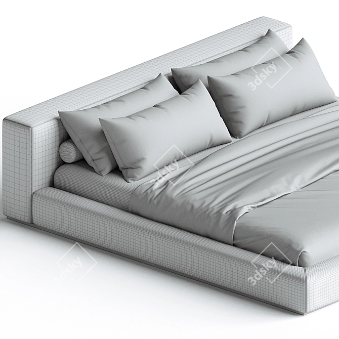  Groundpiece Bed by Flexform 3D model image 3