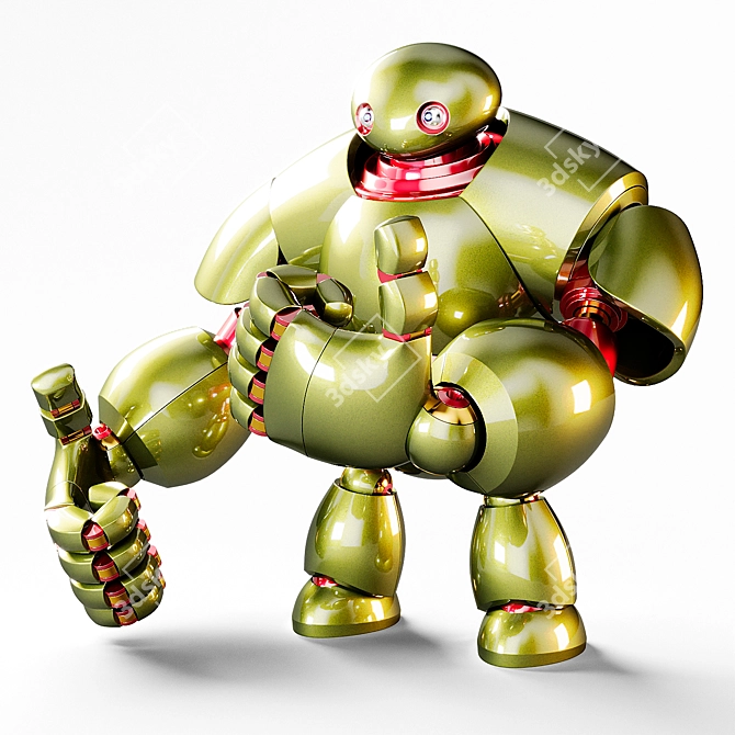 Futuristic Robot Model - 3Ds Max 3D model image 2