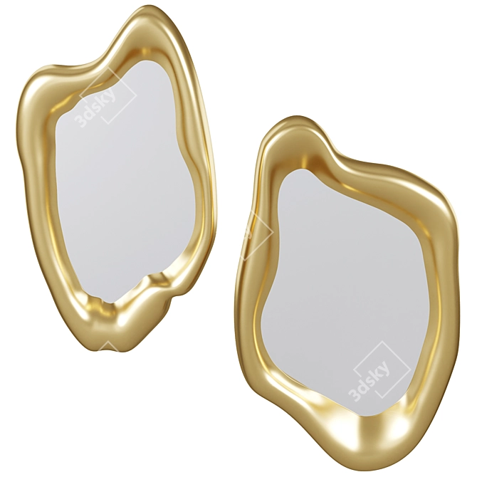 Kare Design Holographic Wall Mirror 3D model image 2