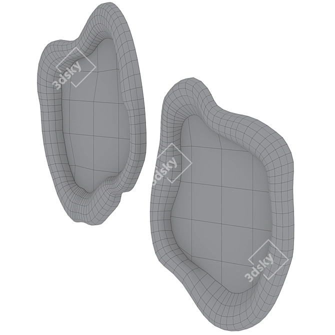 Kare Design Holographic Wall Mirror 3D model image 4