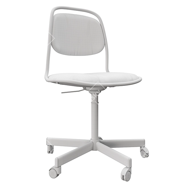 Ergonomic Swivel Chair for Home 3D model image 6