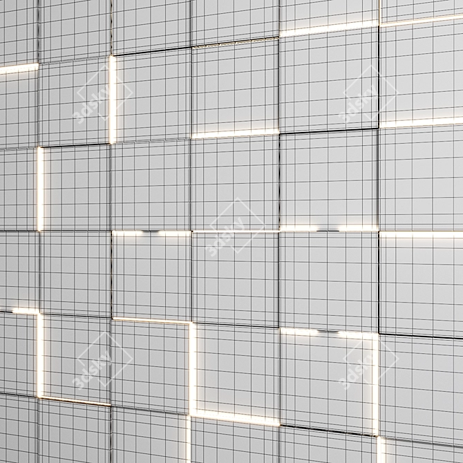 Eco-Friendly 3D Wall Panels 3D model image 5