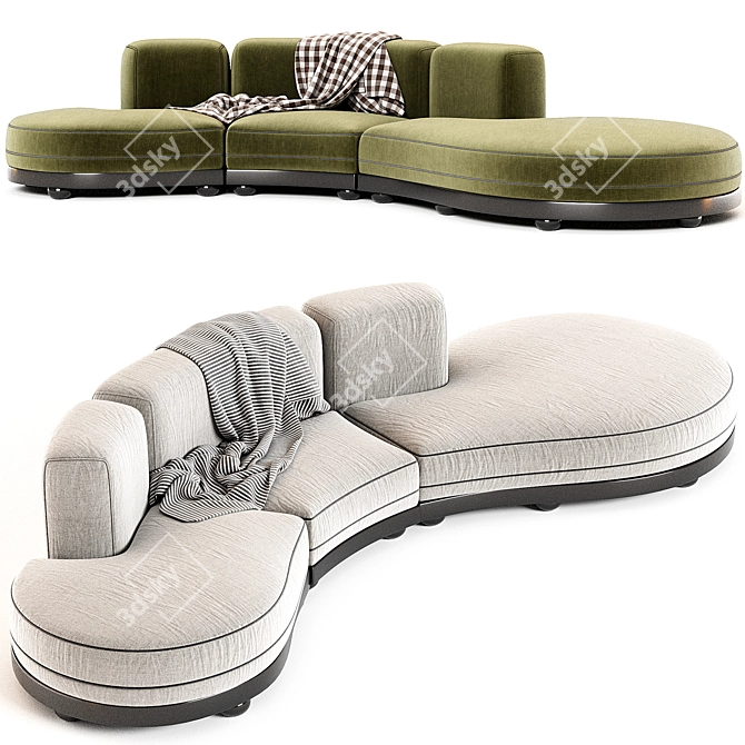 ETRO Mekong Fabric Sofa 3D model image 3