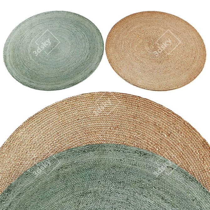 Circular Rug Collection 453 3D model image 1