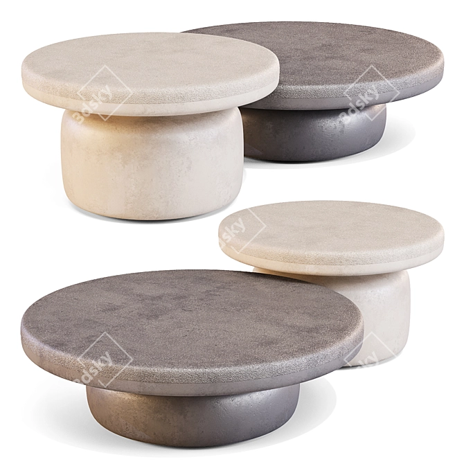 Poliform Crew Ceramic Coffee Tables 3D model image 1