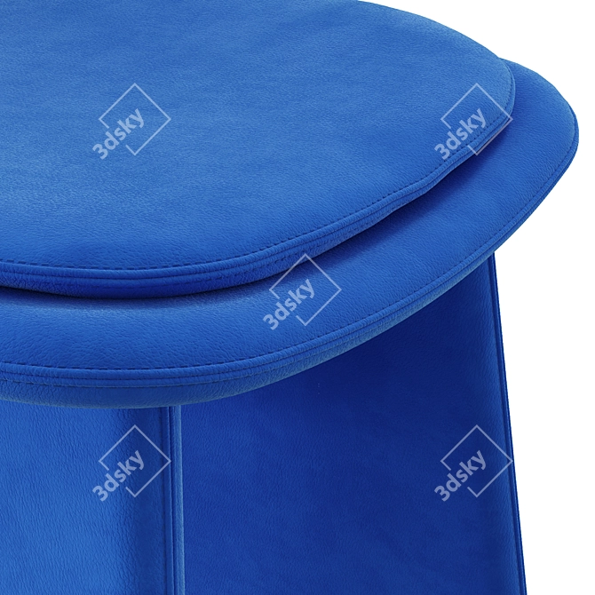 Baxter JODIE Chair in Blue and White Nubuck 3D model image 6