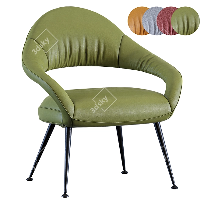 Stylish Letizia Armchair 2015 Edition 3D model image 1