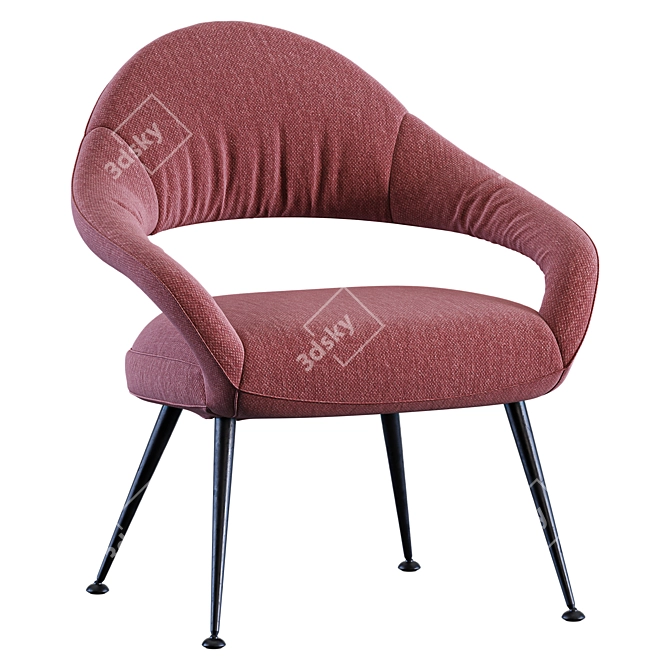 Stylish Letizia Armchair 2015 Edition 3D model image 2
