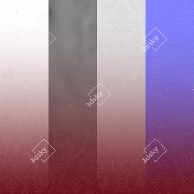 Seamless Wallpaper Texture Set 3D model image 2