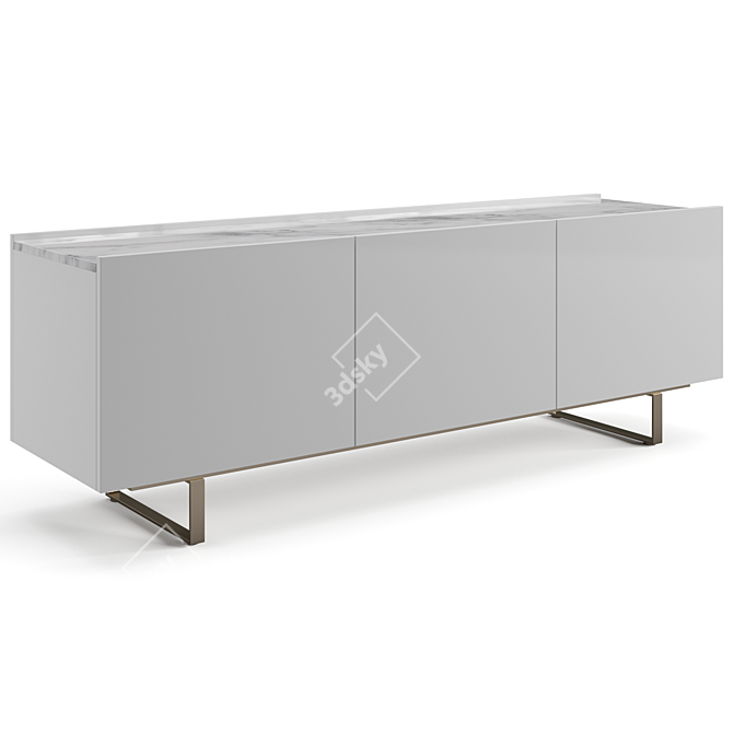 Contemporary Misuraemme Square Sideboard 3D model image 3