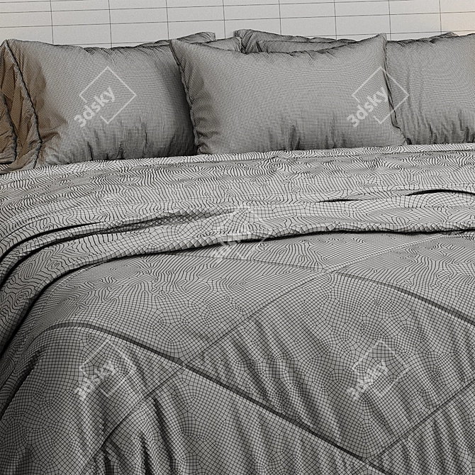 Sleek Modern Ray Bed Design 3D model image 4