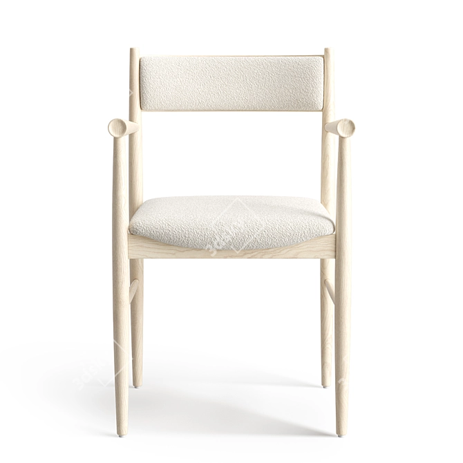 Petrie Ash Upholstered Dining Chair 3D model image 2