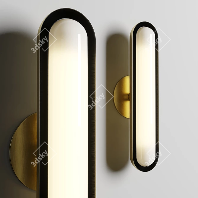 Contemporary Glass Pendant Circuit 3D model image 1