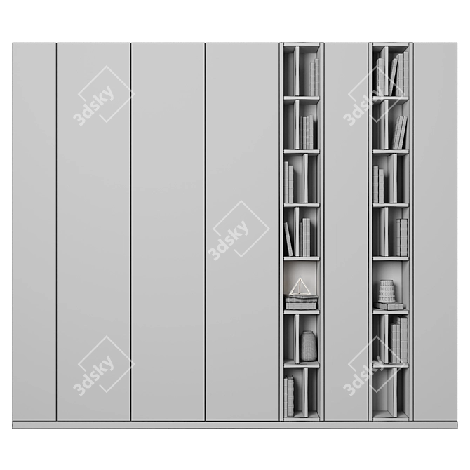 Adjustable Modular Wardrobe & Shelf 3D model image 3