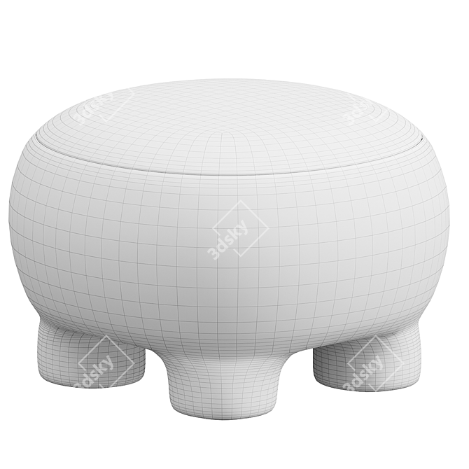 Bohemian Folk PUFF Ottoman 3D model image 3