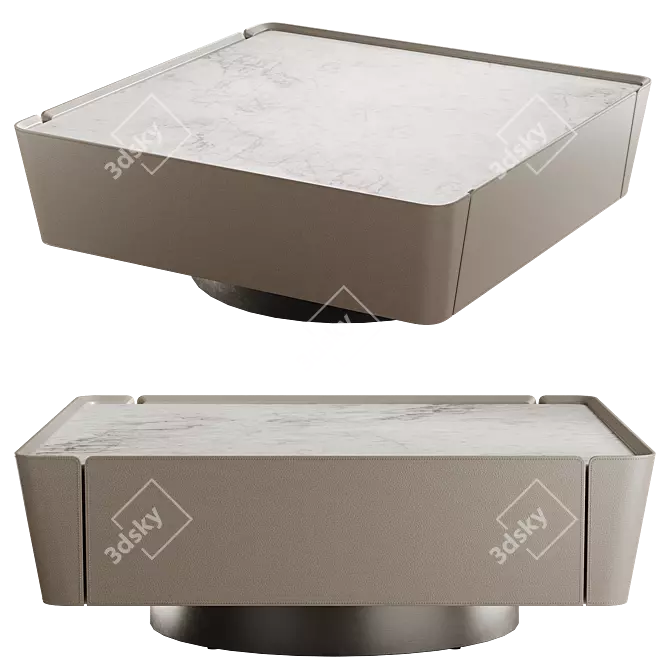 Dario Coffee Table: Luxury Elegance 3D model image 1