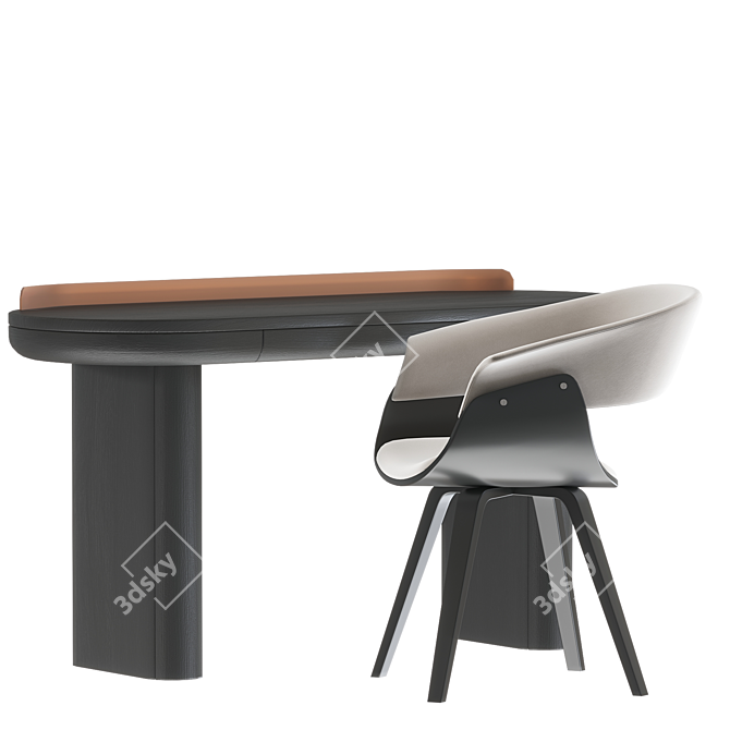 Modern Writing Desk by Miniforms 3D model image 3