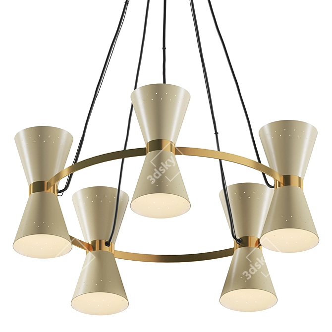 Minimalist Menu Collector Chandelier 3D model image 3