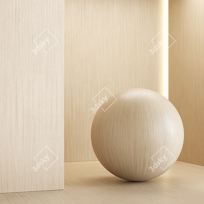 Seamless Oak Wood Texture Pack 3D model image 2