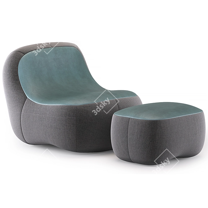 Modern Dino Armchair Set 3D model image 14