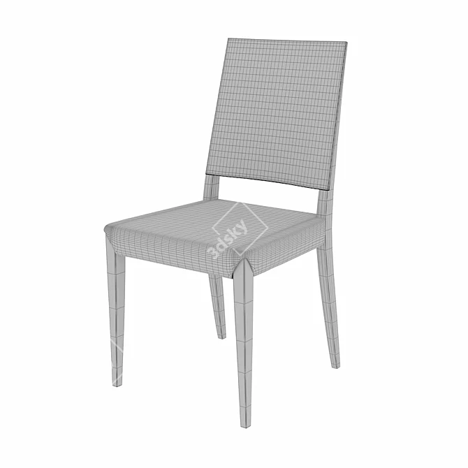 Modern Oak Chair by Tohma 3D model image 4