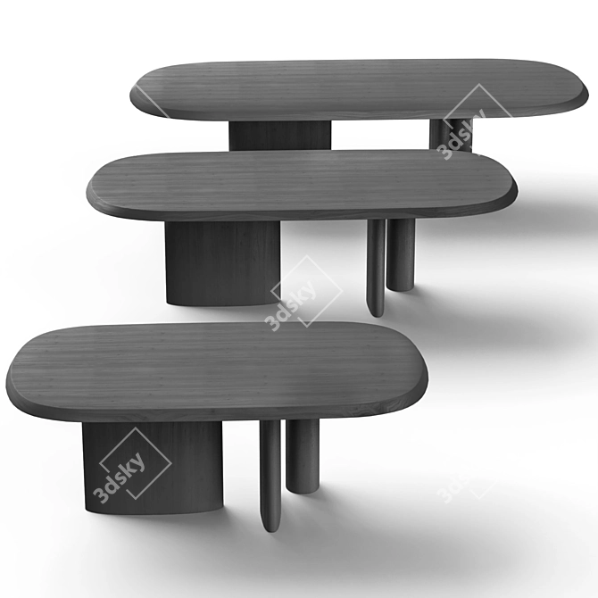 Customizable Padiglioni Table and Youpi Chair 3D model image 17