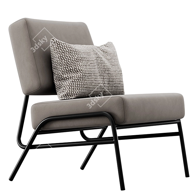 Minimalist Wire Frame Chair - West Elm 3D model image 2