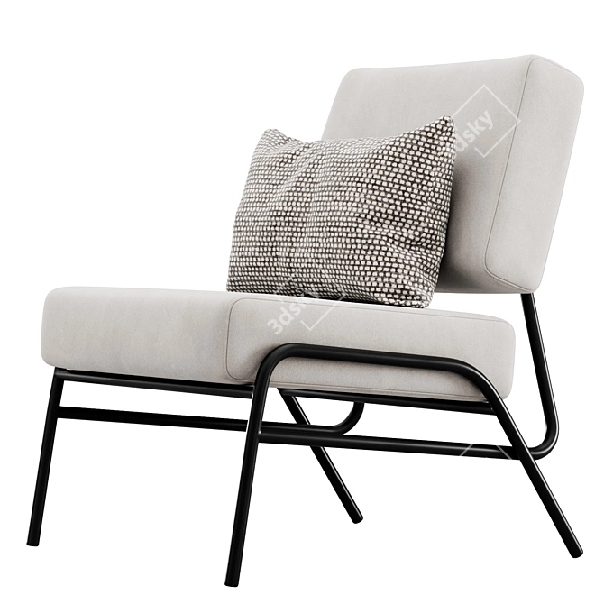 Minimalist Wire Frame Chair - West Elm 3D model image 3