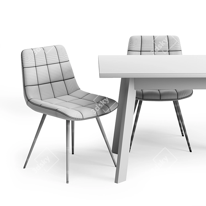 Flex Chair & Avalon Table 3D model image 6