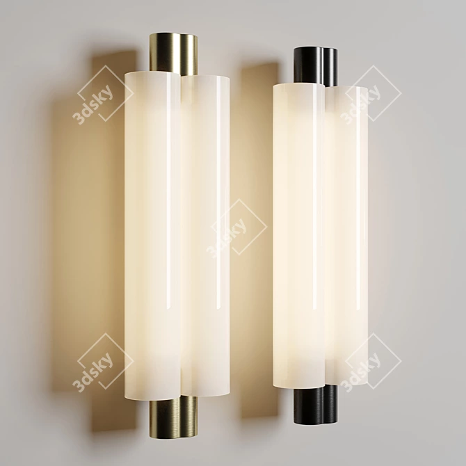 Sleek METROPOL Sconce Light Stand 3D model image 1