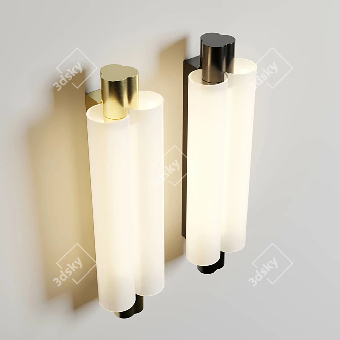 Sleek METROPOL Sconce Light Stand 3D model image 2