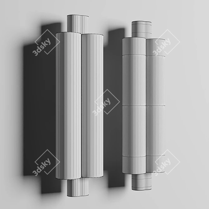 Sleek METROPOL Sconce Light Stand 3D model image 3