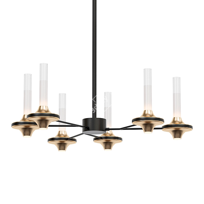 Radiant Torcia 6-light Chandelier 3D model image 1