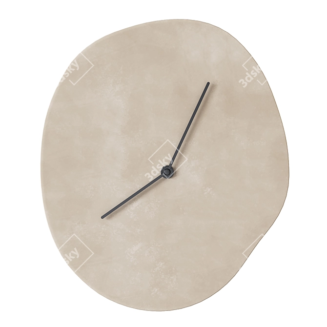 Sculptural Melting Wall Clock 3D model image 7