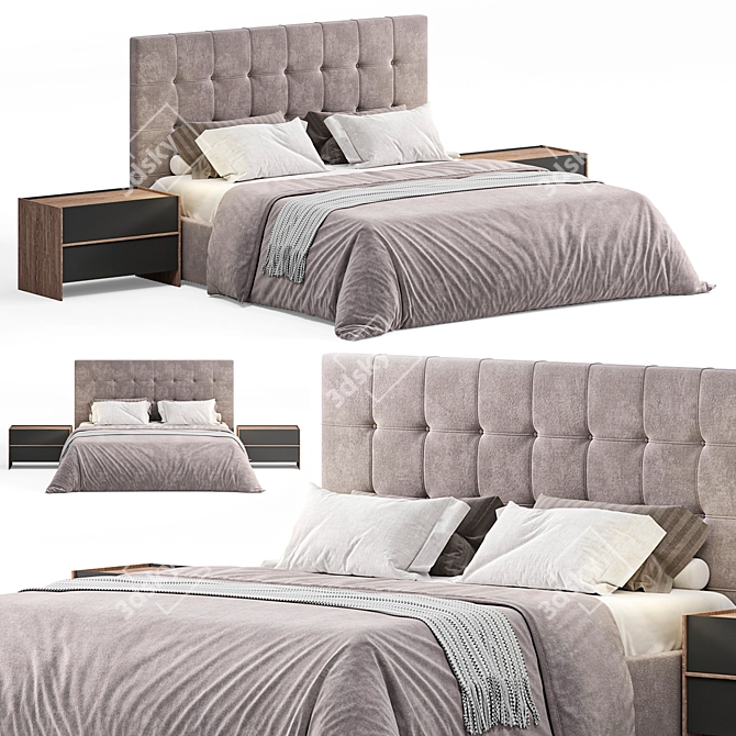 Delavega Bed K19 Modern Design 3D model image 3