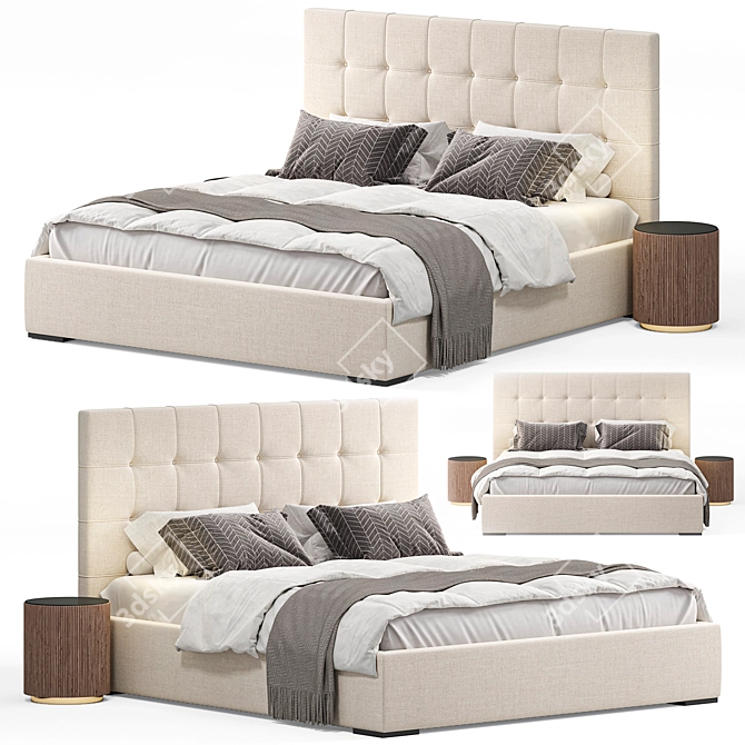 Delavega Bed K19 Modern Design 3D model image 4