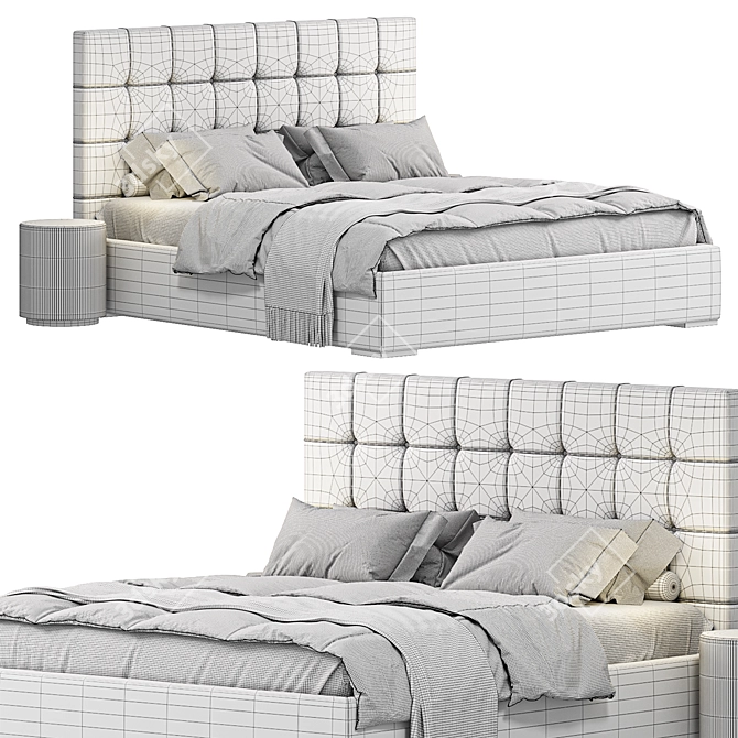 Delavega Bed K19 Modern Design 3D model image 7