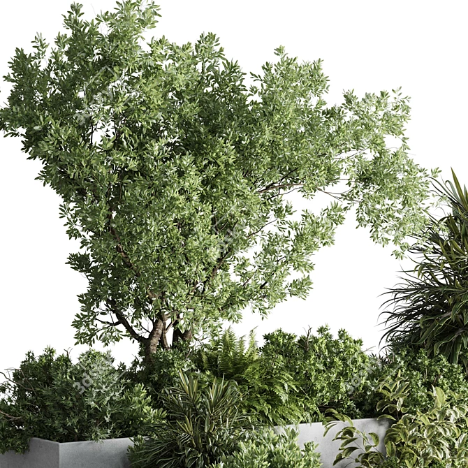 Urban Box Plants Stand Set 3D model image 3
