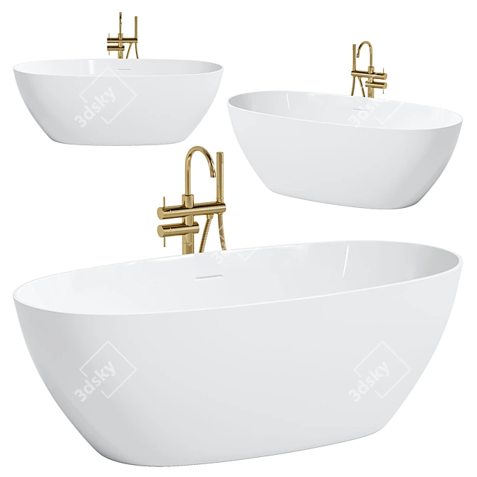 LUSSO Light Mimi Freestanding Bath 3D model image 1