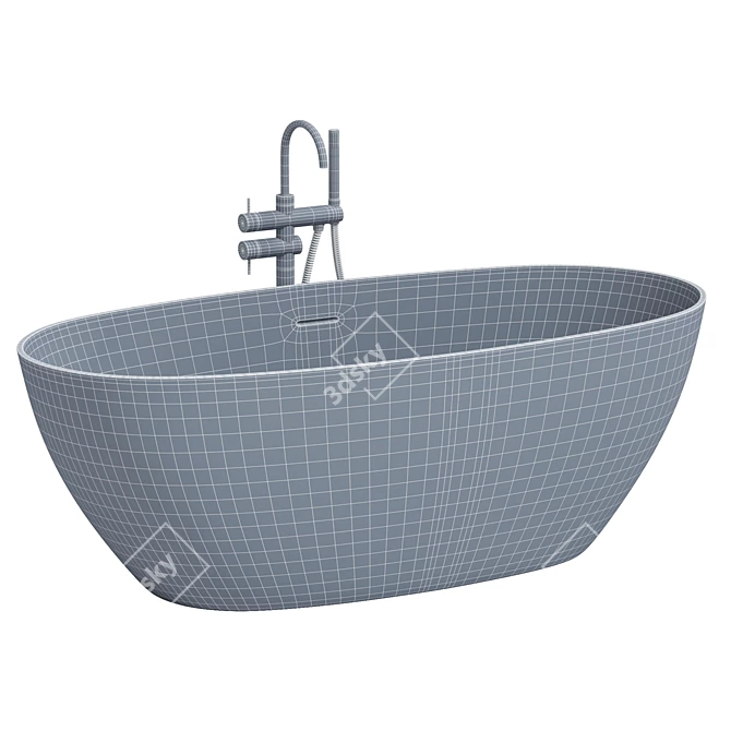 LUSSO Light Mimi Freestanding Bath 3D model image 3