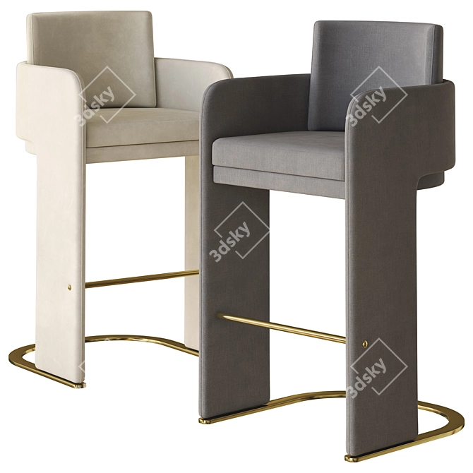 Modern Stool Odiseeia 3D Model 3D model image 1