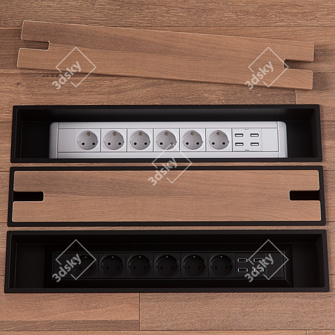 Concealed Floor Socket Kit 3D model image 3