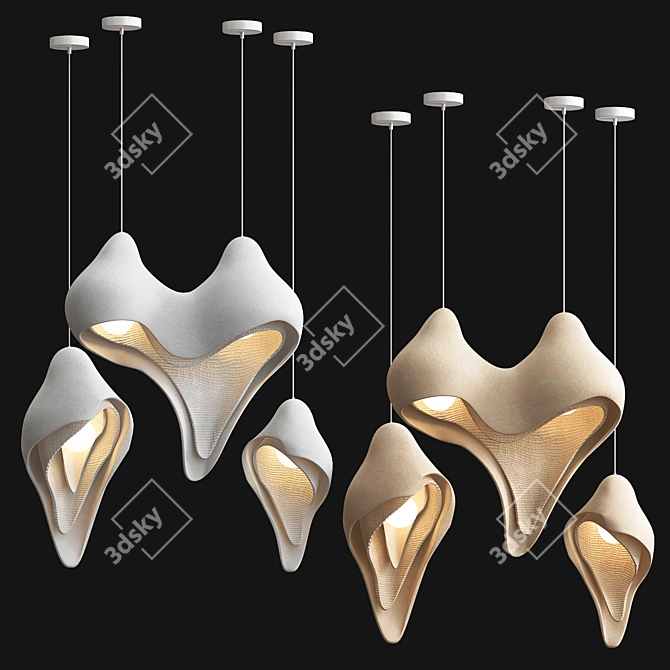  Sculptural Womb Pendant Lighting 3D model image 5