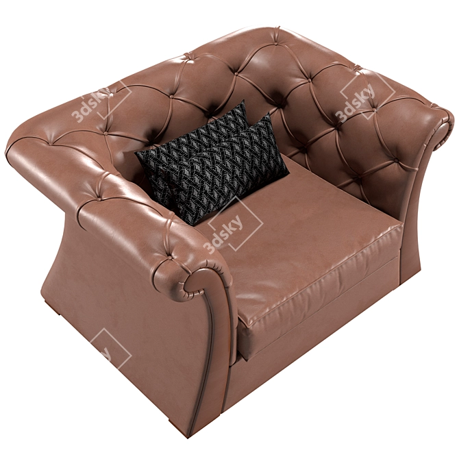  Modern Chic Pascal Armchair 3D model image 4