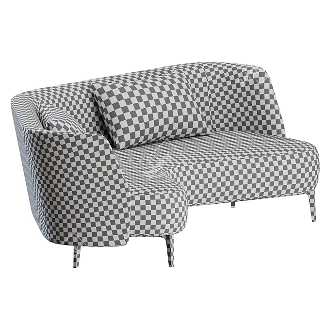 Sleek Sunday Sofa Curve, Poliform 3D model image 3