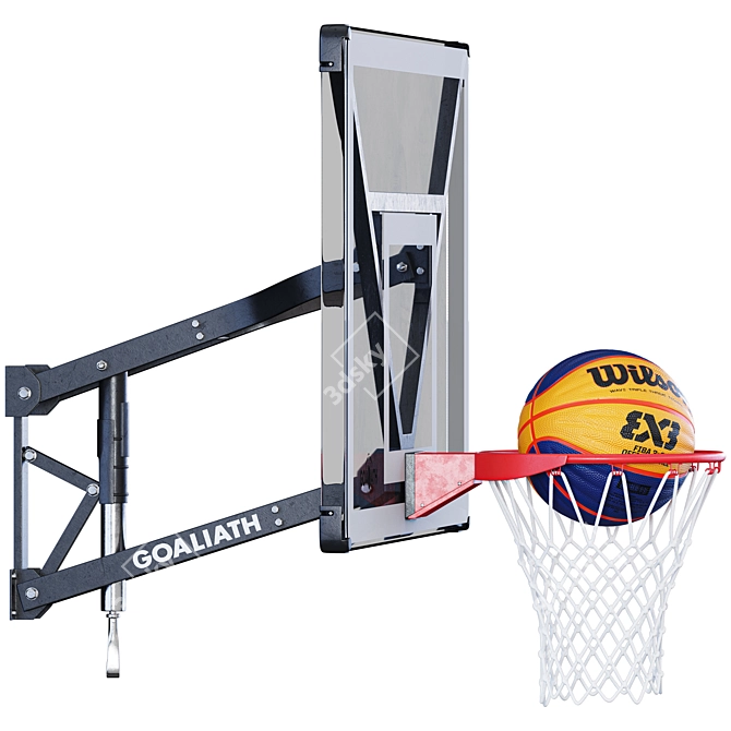  Portable Wall Basketball Hoop 54 3D model image 2