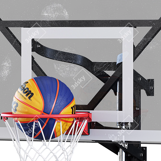  Portable Wall Basketball Hoop 54 3D model image 3